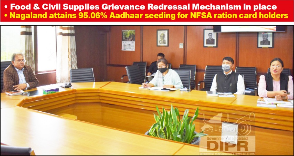 Departmental Review meeting of Food & Civil Supplies and Land Records and Survey at the Chief Secretary’s Conference Hall, Kohima on May 27. (DIPR Photo)